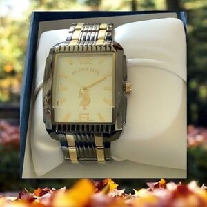 WATCH by Polo Golden black band nice detail needs battery comes in a box…